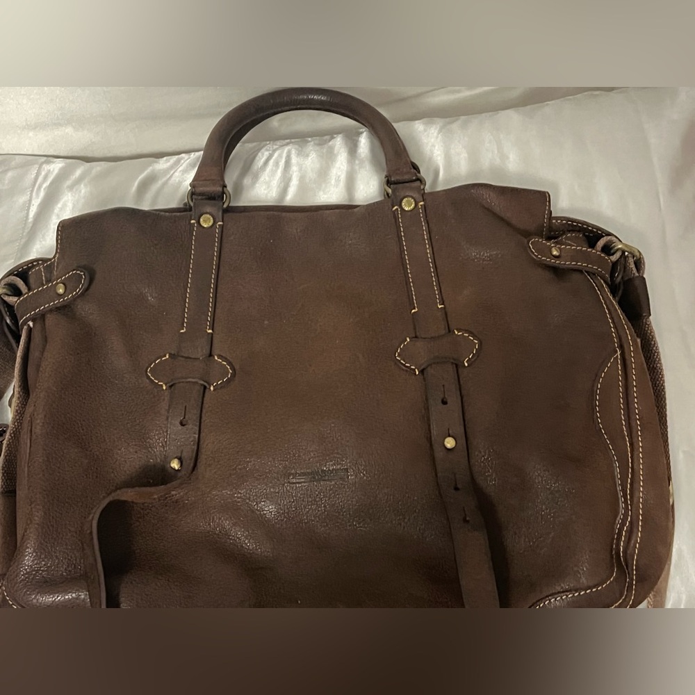 Dooney & Bourke 2011 The Abagail Cognac Leather Messenger Bag Laptop